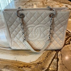 Chanel Grand Shopper bag, quilted caviar, beige, GORGEOUS BAG